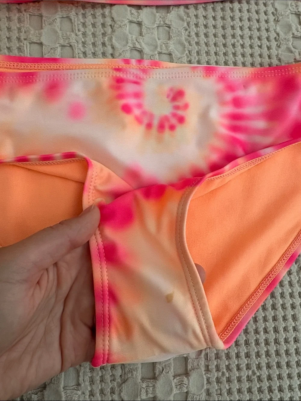 Hurley Pink & Peach Tie-Dye Sport Bikini